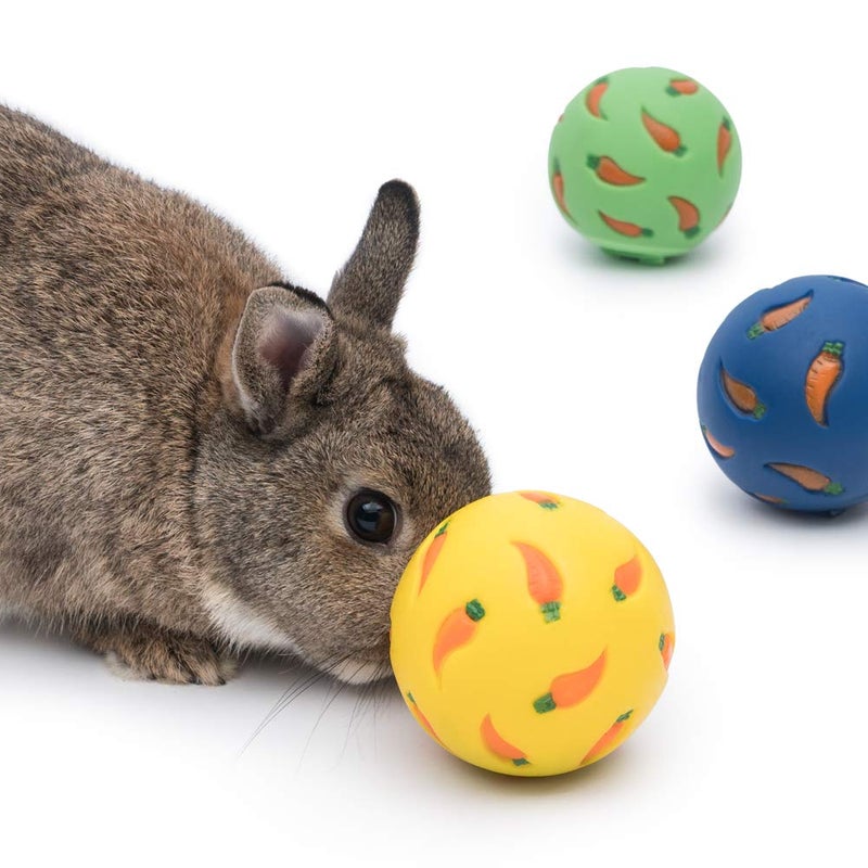 Niteangel Treat Ball, Snack Ballfor Guinea Pigs, Rabbits, Hedgehogs and Other Small Pets (Small, Yellow) - Image 2